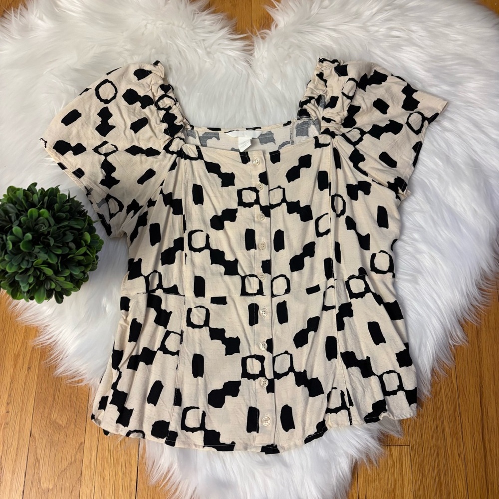 Black and Cream H&M Top